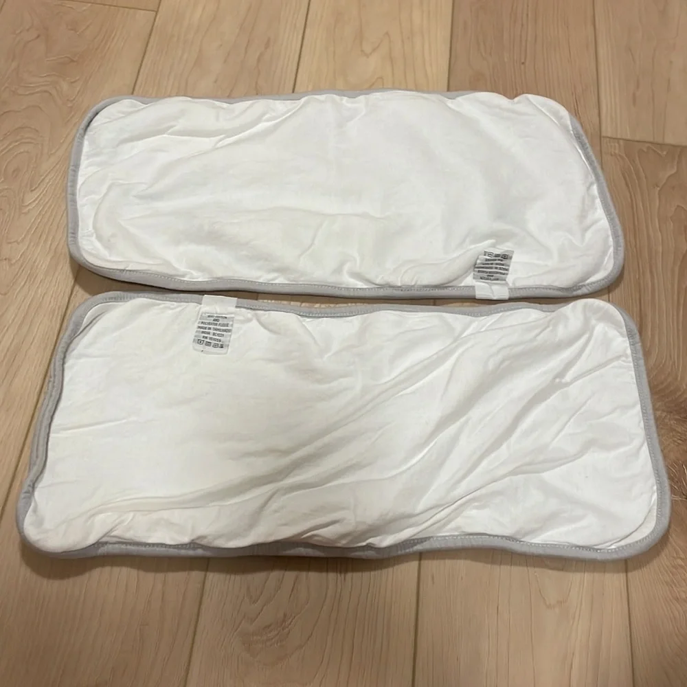 Copper Pearl - Set of 2 100% Cotton Burp Cloths, Light Grey/White - Picture 3 of 6